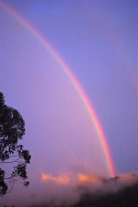 Rainbow on Nimbin Castle Rock